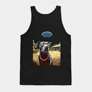 UFOs 2: My Dog Thinks UFOs Are Real on a dark (Knocked out) background Tank Top